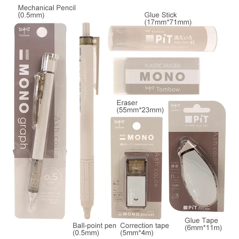 Tombow MONO Ash Color Series Set - Graph Mechanical Pencils - 0.5Mm - 6Pcs - Japan
