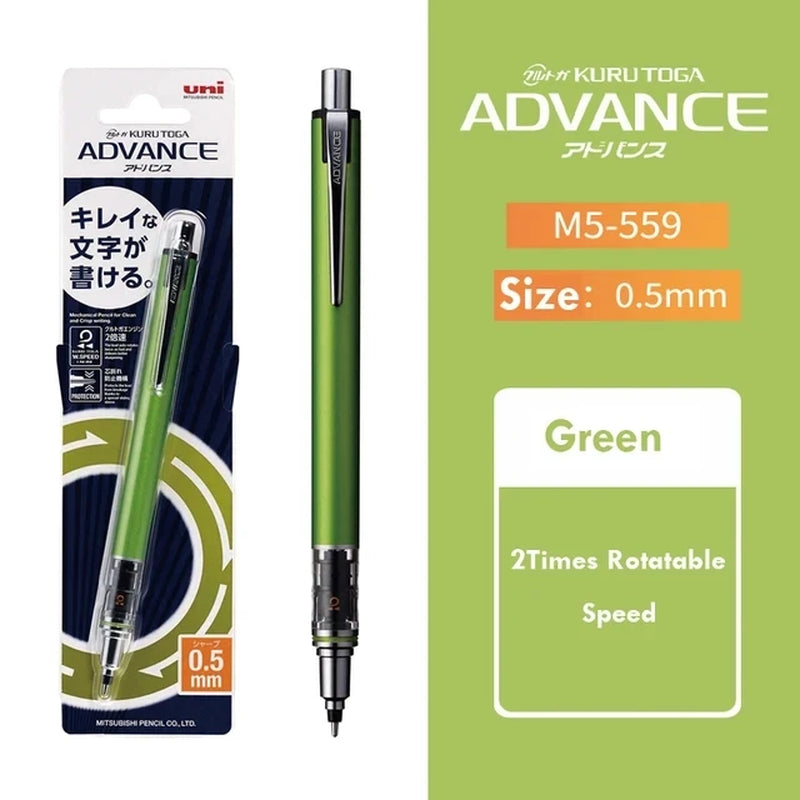 Japan  KURA TOGA Mechanical Pencil 0.5Mm Automatic Rotation Drawing Special Pencil M5-559 Stationery Cute School Supplies