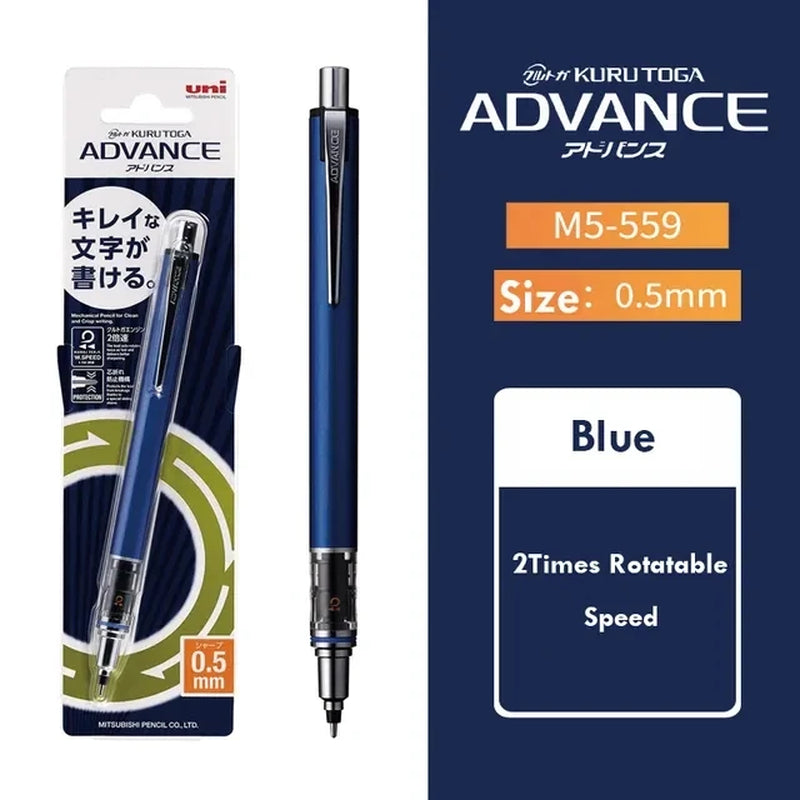 Japan  KURA TOGA Mechanical Pencil 0.5Mm Automatic Rotation Drawing Special Pencil M5-559 Stationery Cute School Supplies