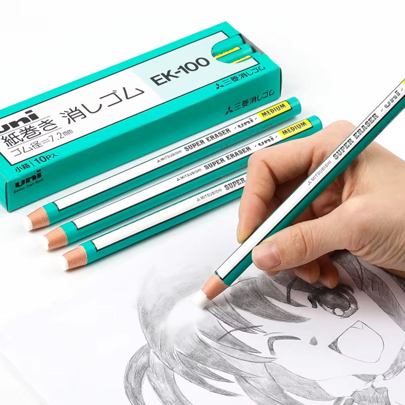 UNI Pencil Type Eraser - EK-100 - 3 Pieces - Japan
