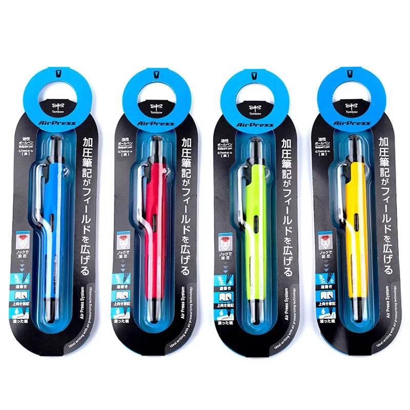 Tombow Push - Ballpoint Pen - Short - BC-AP Oily Black - 0.7Mm Air Pressure Pen for - Japan