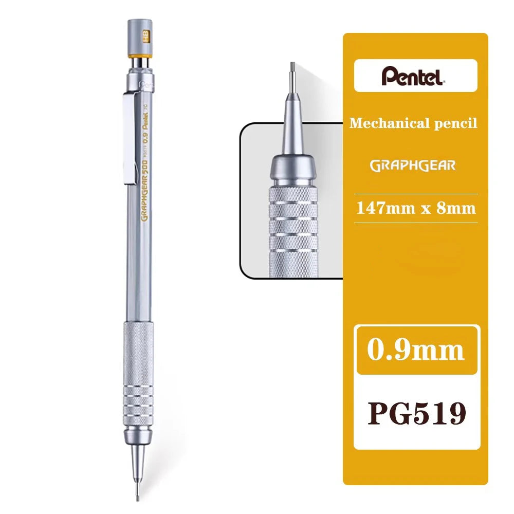 Pentel Graphgear 500 - Drafting Mechanical Pencil - 0.3 /0.5/0.7/0.9Mm - Japan