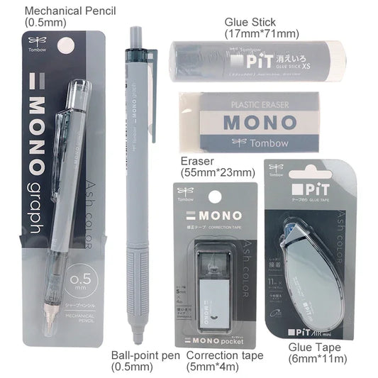 Tombow MONO Ash Color Series Set - Graph Mechanical Pencils - 0.5Mm - 6Pcs - Japan