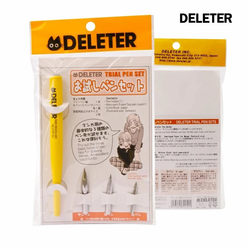 Deleter 660 Series - Dip Pen Set - Holder with Maru/G/Saji Nibs - Japan