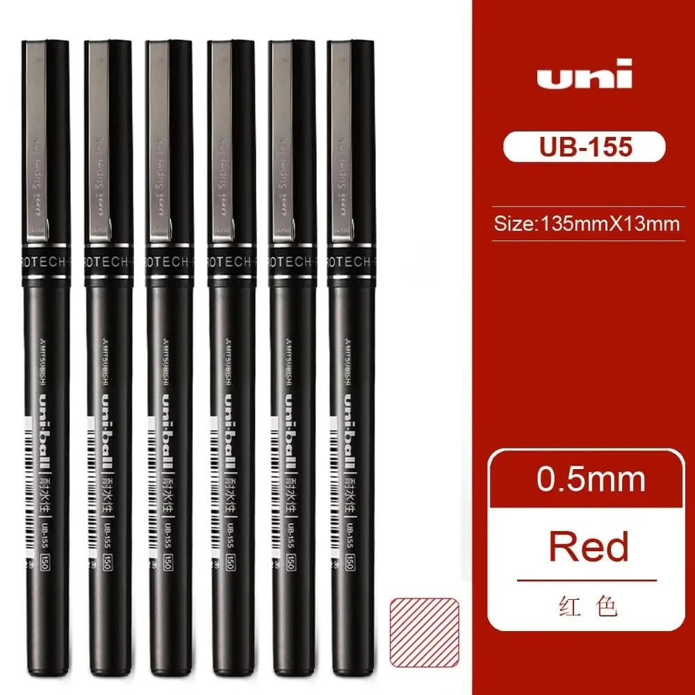 UNI Uniball - 0.7/0.5Mm - Water Resistant Ball Pen - UB-155/177 - 6Pcs  - Japan