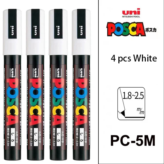 UNI POSCA Markers Pen Set - PC-1M/3M/5M - Multi-Pack