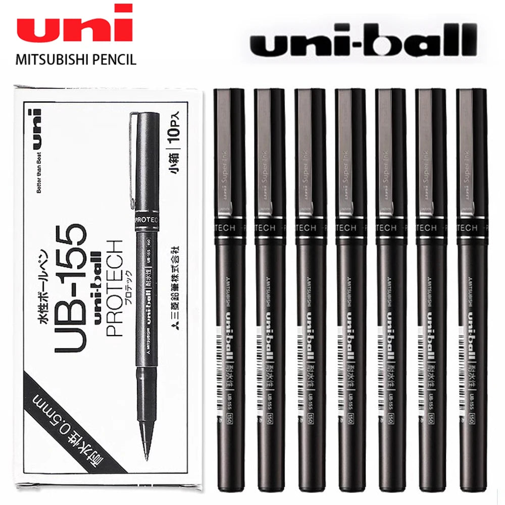 UNI Uniball - 0.7/0.5Mm - Water Resistant Ball Pen - UB-155/177 - 6Pcs  - Japan