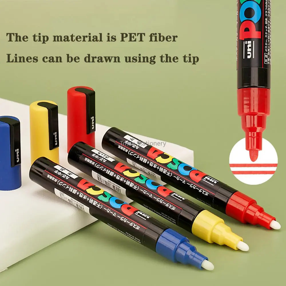 UNI POSCA Marker Pen -  PC-1M -8/12 Pack - Poster Graffiti Pen  - Multipack 