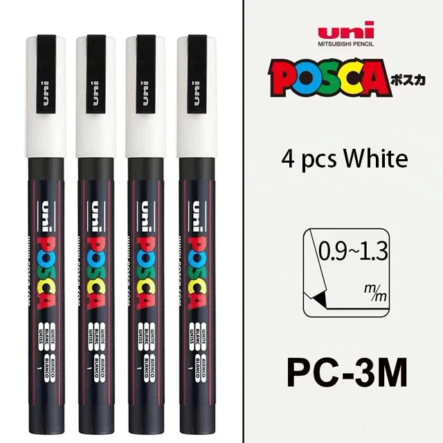 UNI POSCA Markers Pen Set - PC-1M/3M/5M - Multi-Pack