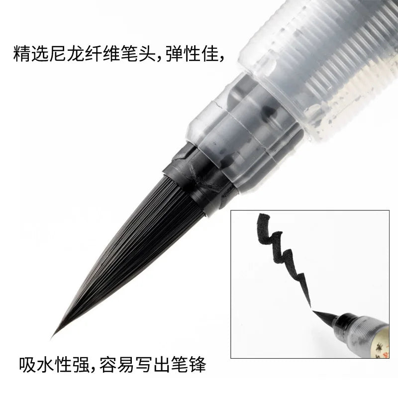 Pentel Fude Brush Pen - XFL Extra Fine,Medium,Bold - Portable Refillable Calligraphy Brush
