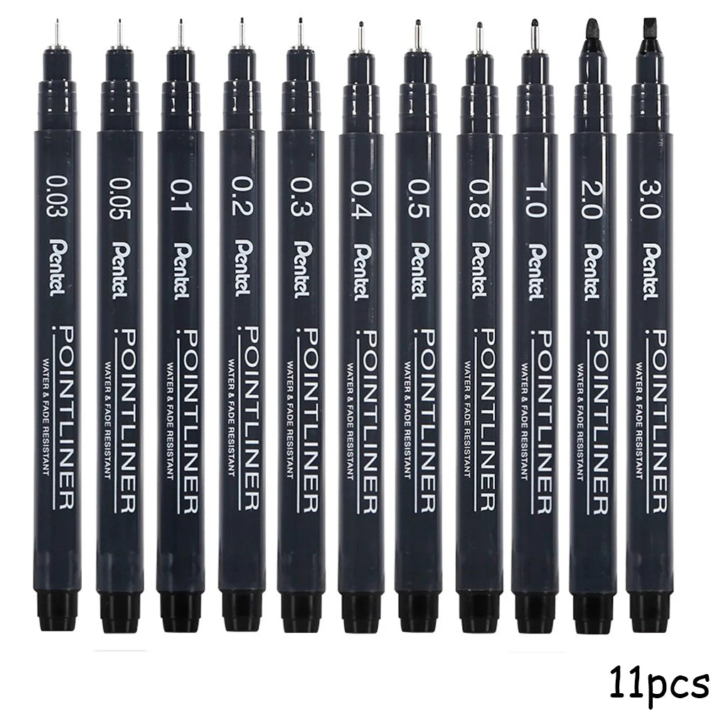 Pentel Needle Tube Gel Pen - S20P - 11Pcs - Japan 