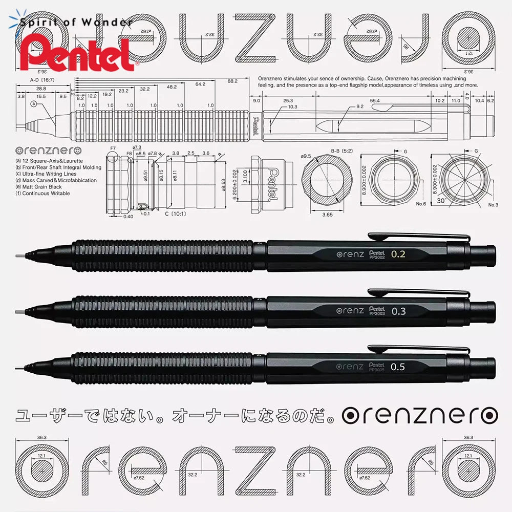 Pentel Orenznero - PP3003-A - Mechanical Pencil - Japan