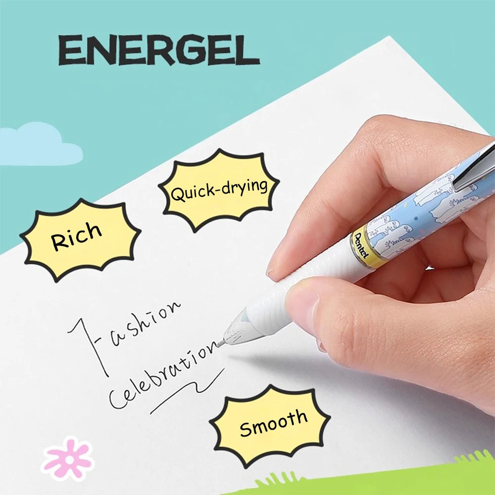 6Pcs Japan  Limited Edition Gel Pen Set BLN75 Quick-Drying and Smooth 0.5Mm Black Pen Office Accessories Cute Stationary