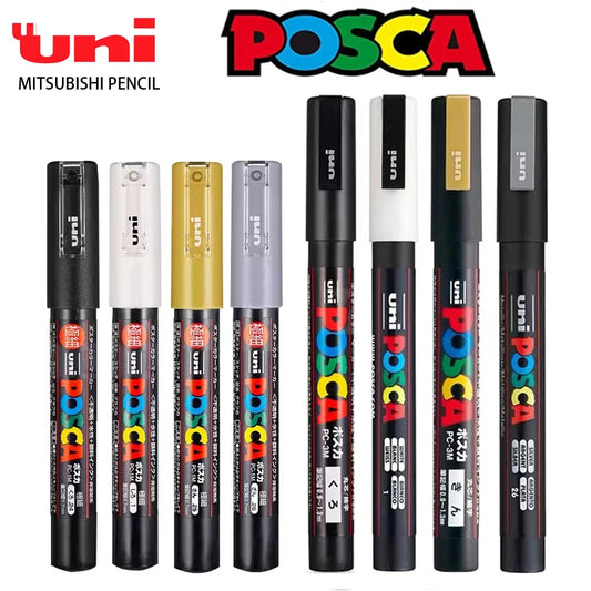 UNI POSCA Markers Pen Set - PC-1M/3M/5M - Multi-Pack