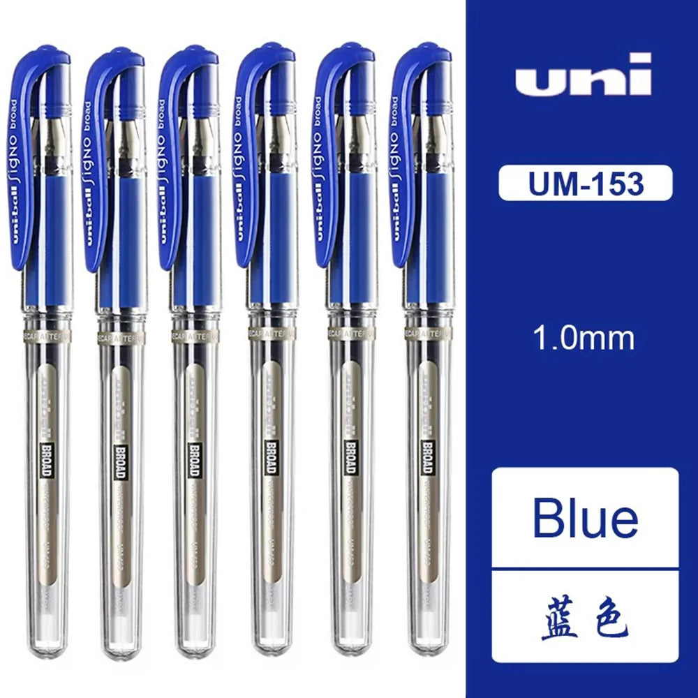 UNI Uniball - 1.0Mm Gel Pens UM-153 - 6Pcs Set - Japan