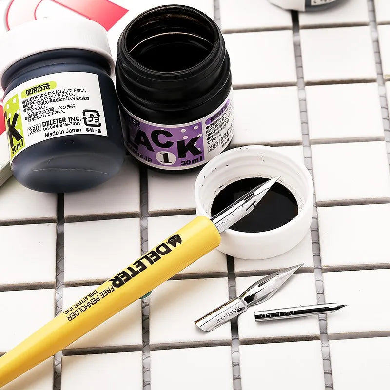 Deleter 660 Series - Dip Pen Set - Holder with Maru/G/Saji Nibs - Japan