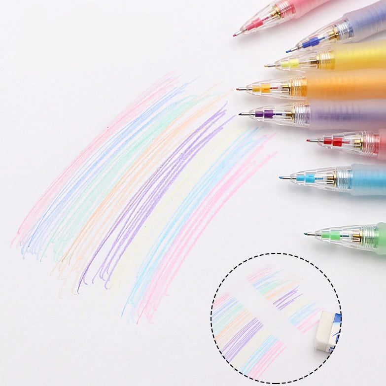 Pilot Mechanical Pencil Set - HCR-197 - 8 Pieces - Coloured Lead Core - 0.7Mm - Japan - 