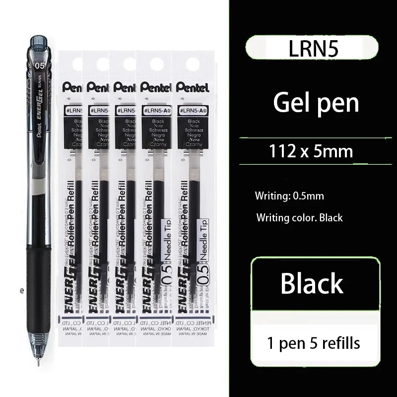 Pentel Gel Pen Set - BLN105 S - 0.5Mm - 1+5Refill