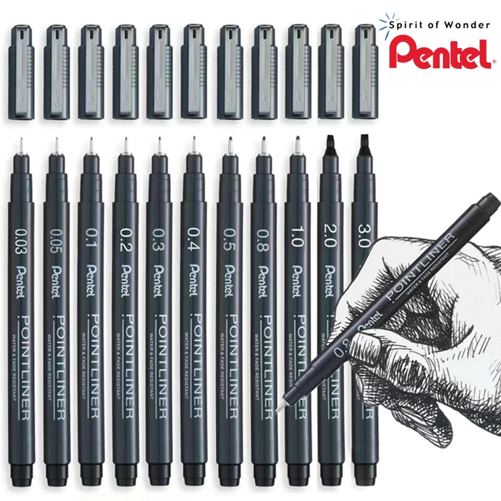 Pentel Needle Tube Gel Pen - S20P - 11Pcs - Japan 