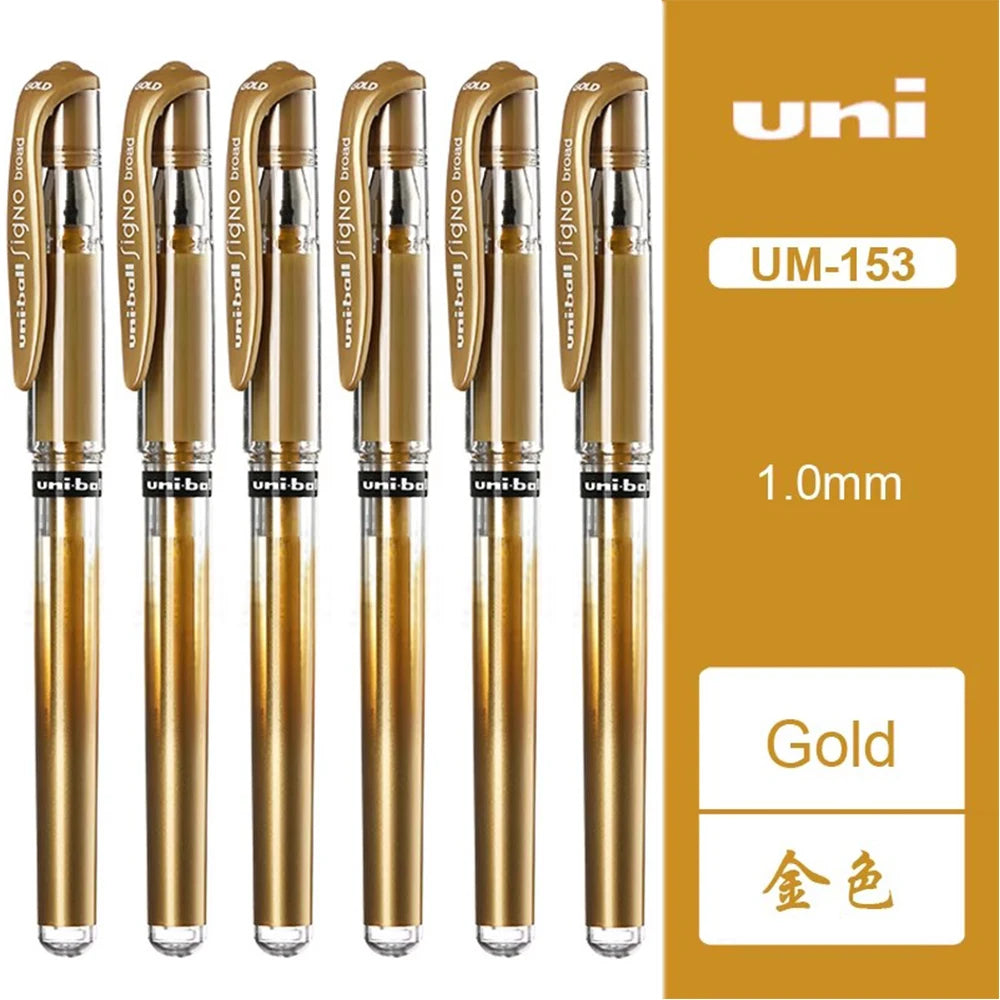 UNI Uniball - 1.0Mm Gel Pens UM-153 - 6Pcs Set - Japan