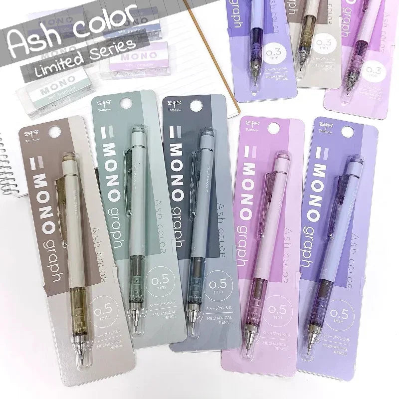 Tombow MONO Ash Color Series Set - Graph Mechanical Pencils - 0.5Mm - 6Pcs - Japan