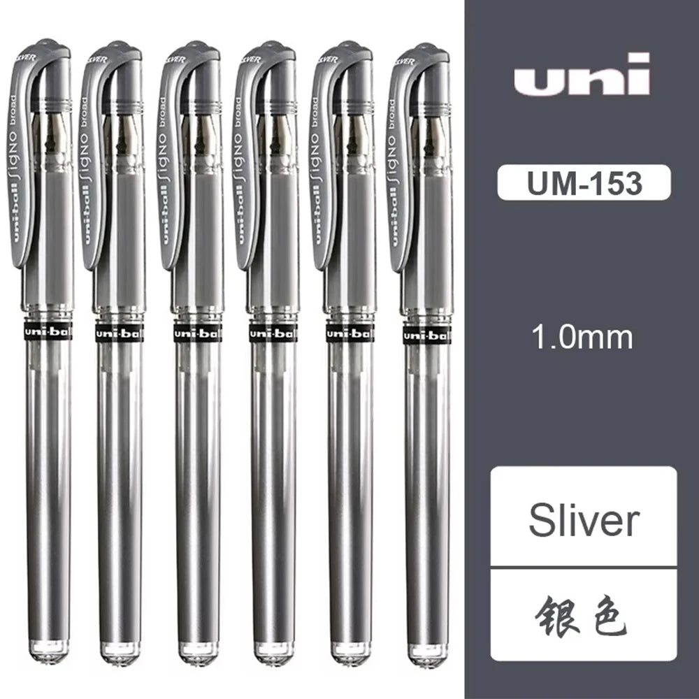 UNI Uniball - 1.0Mm Gel Pens UM-153 - 6Pcs Set - Japan