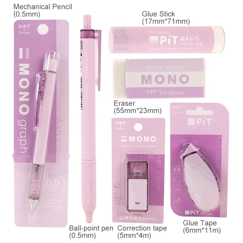 Tombow MONO Ash Color Series Set - Graph Mechanical Pencils - 0.5Mm - 6Pcs - Japan