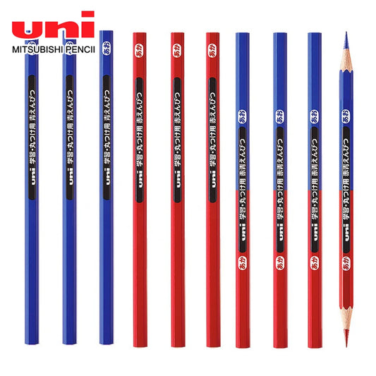 UNI Hexagonal Wooden Color Pencil Set - 772 - Blue/Red - 12Pcs - Japan  