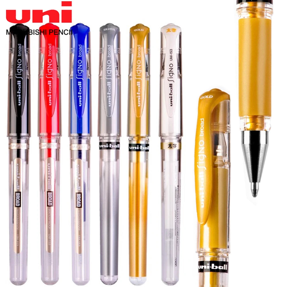 UNI Uniball - 1.0Mm Gel Pens UM-153 - 6Pcs Set - Japan