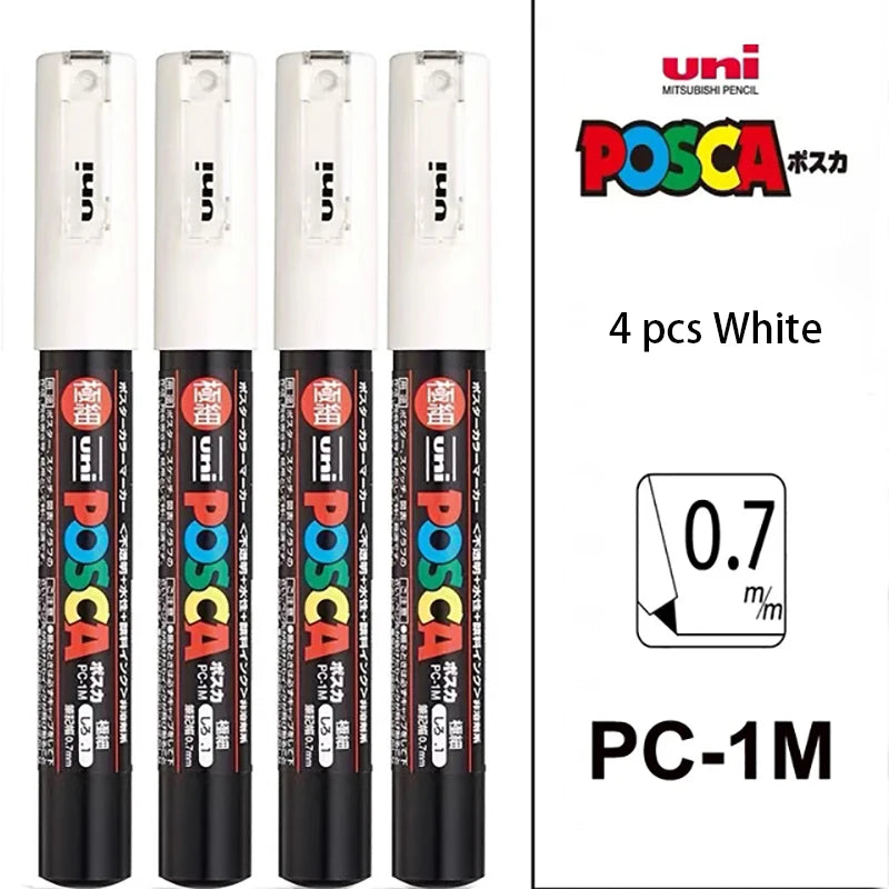 UNI POSCA Markers Pen Set - PC-1M/3M/5M - Multi-Pack