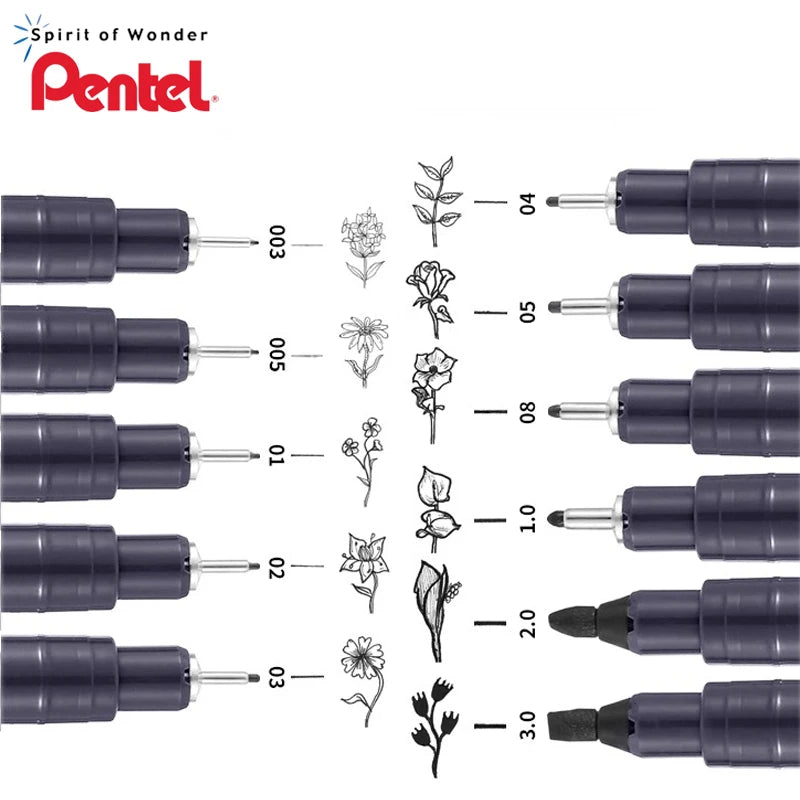 Pentel Needle Tube Gel Pen - S20P - 11Pcs - Japan 