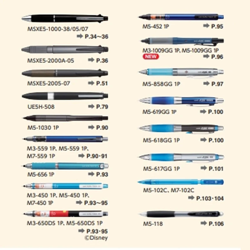 UNI Eraser - M5-559 - Replacement Rubber Refill - 5/Pcs - Japan