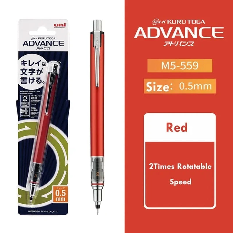 Japan  KURA TOGA Mechanical Pencil 0.5Mm Automatic Rotation Drawing Special Pencil M5-559 Stationery Cute School Supplies